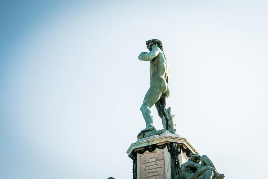 David Michelangelo statue Florence piazzale michelangelo