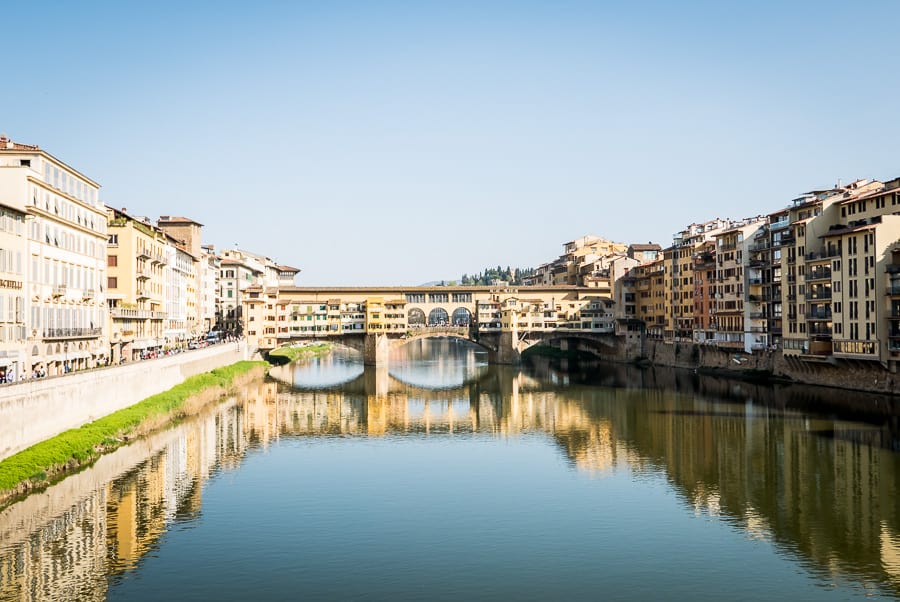 Ponte Vecchio view from ponte santa trinità Florence