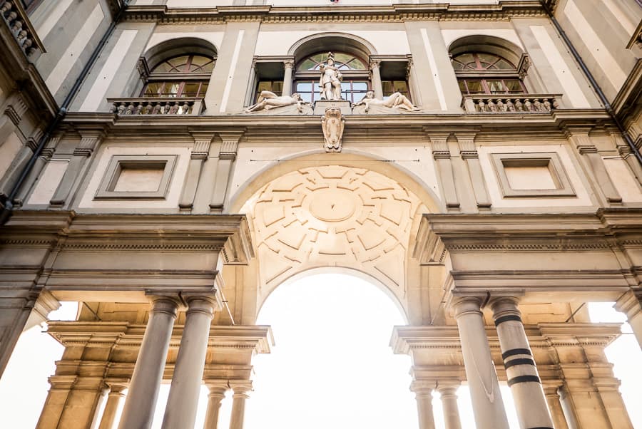 Uffizi gallery museum florence detail