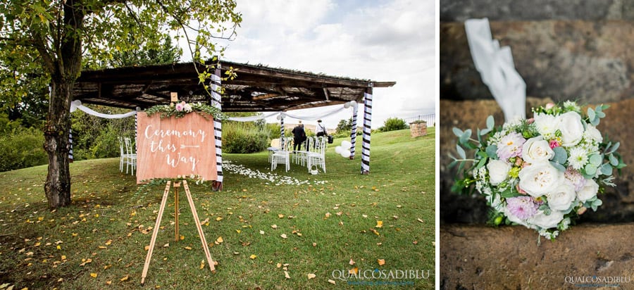 ceremony spot borgo della meliana detail bouquet