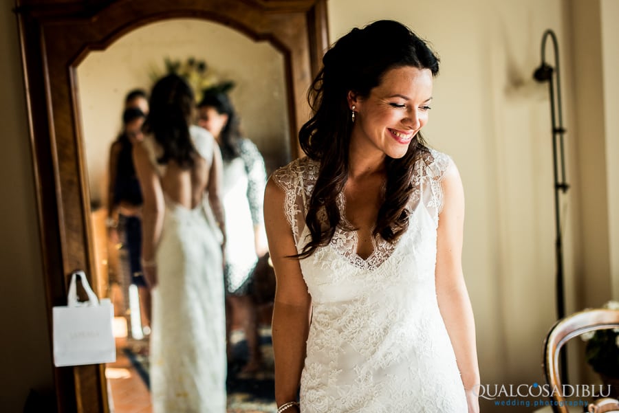 bride smiling