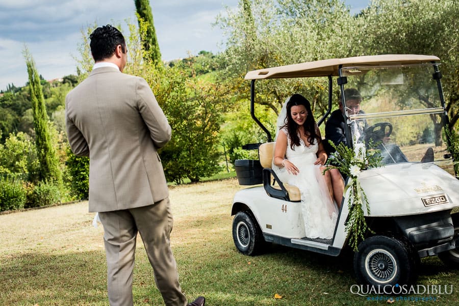 arrival of the bride with father