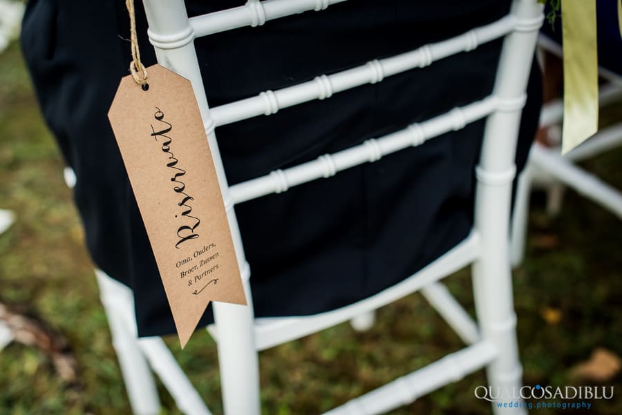 tag chairs for the bride and groom