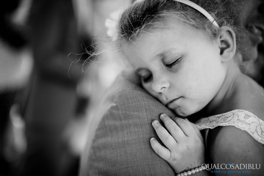 baby sleeping wedding