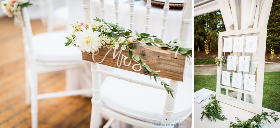 detail dressed tables wedding chairs