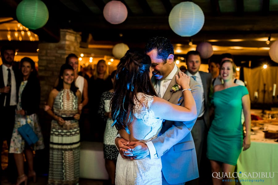 bride and groom first dance