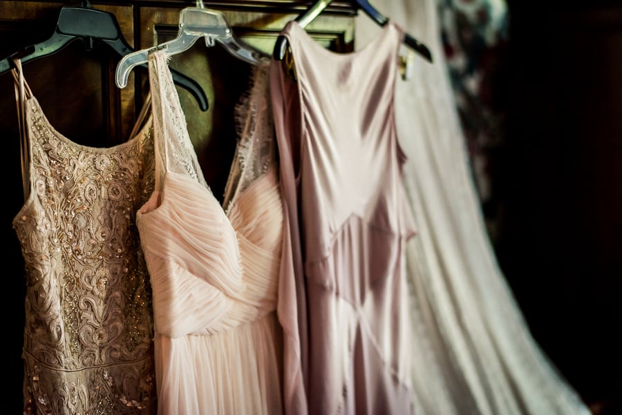 wedding getting ready dresses bridesmaids pink