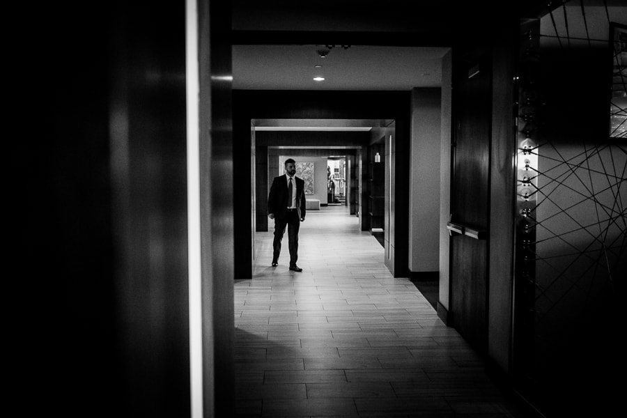 groom black and white hotel zero degrees ct