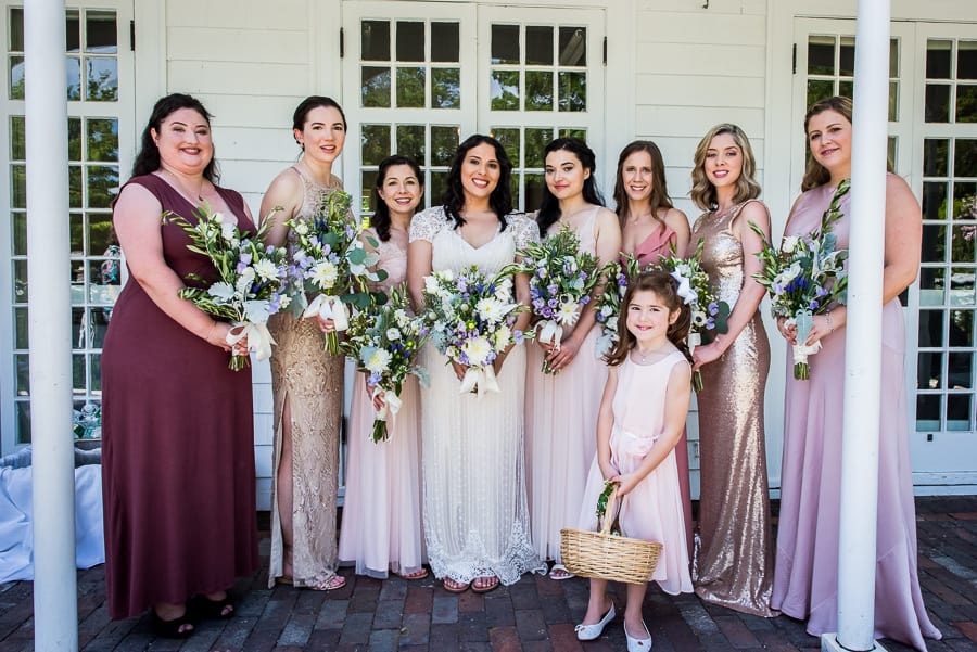 wedding bridal party keeler tavern museum ridgefiled ct