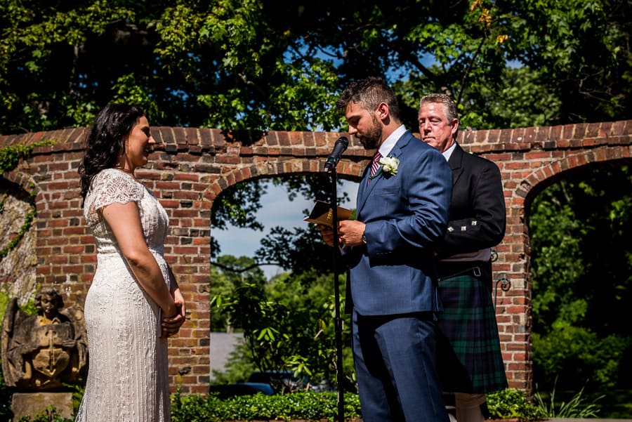 marriage bride and groom vows garden