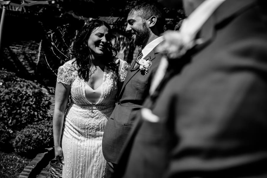 ceremony bride groom smiling