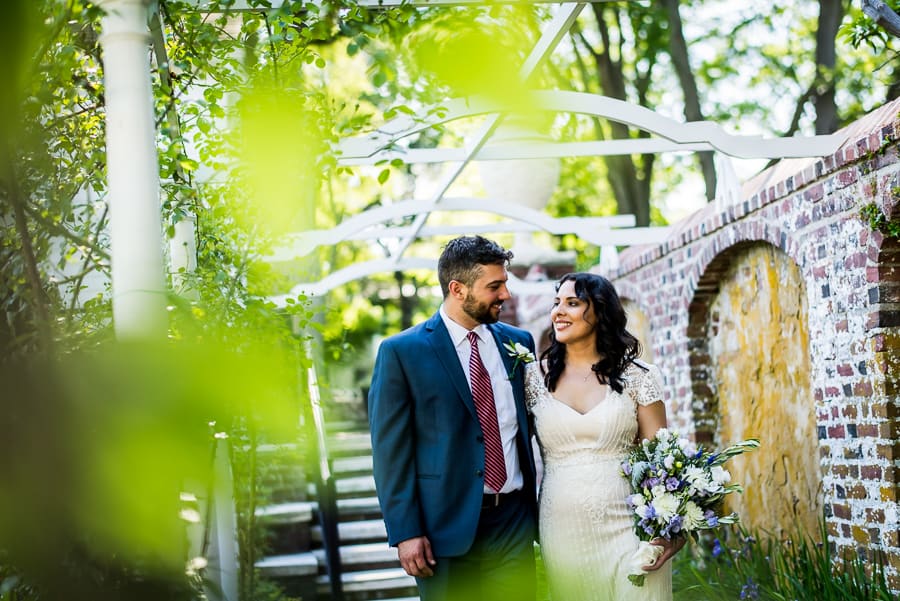 bride groom together smiling