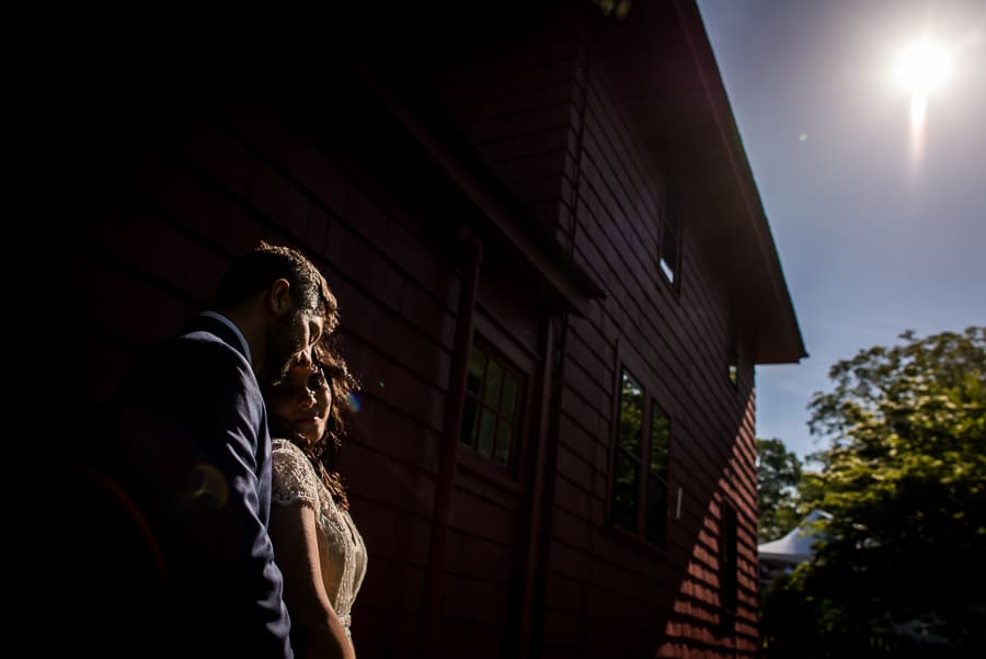 happiness bride and groom together sunlight