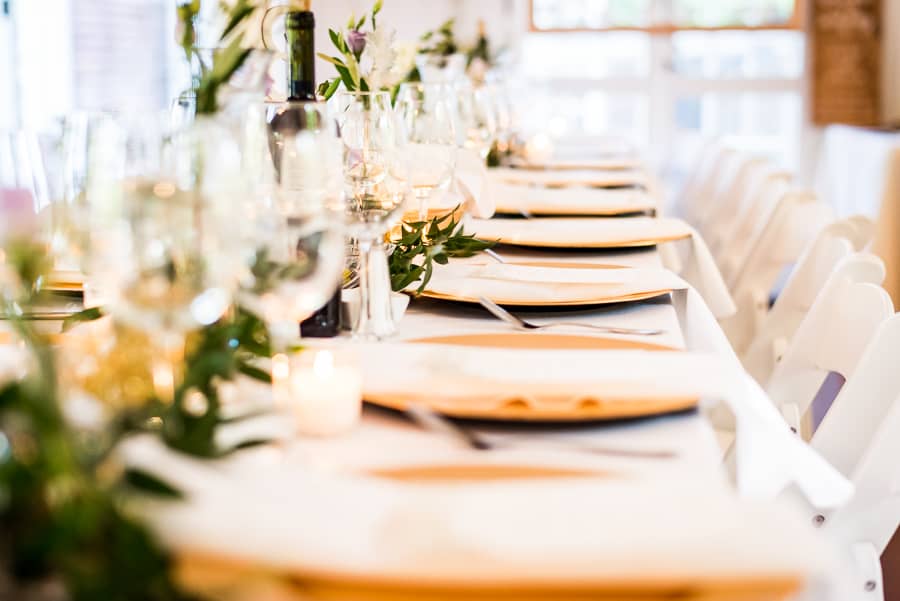 wedding dressed tables details