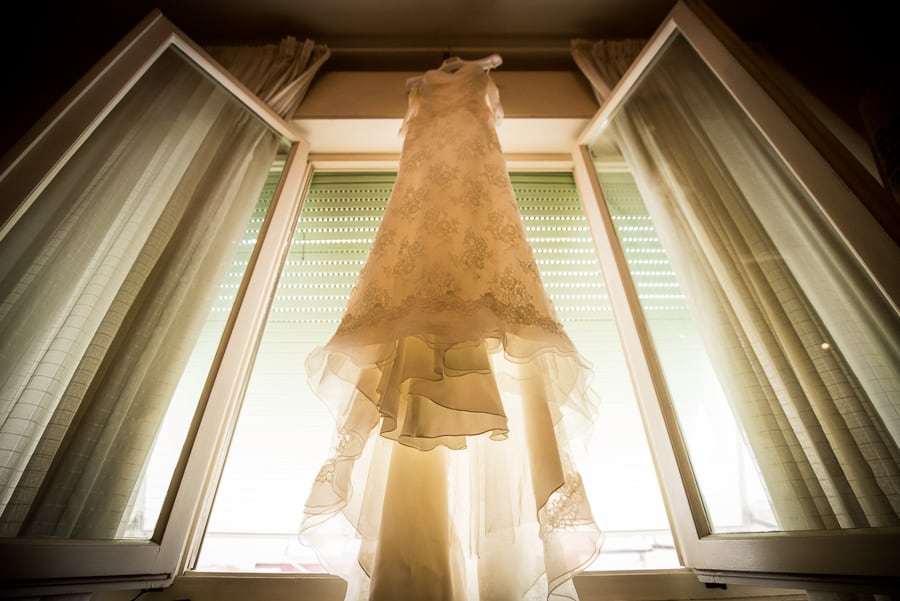 wedding dress bride white window