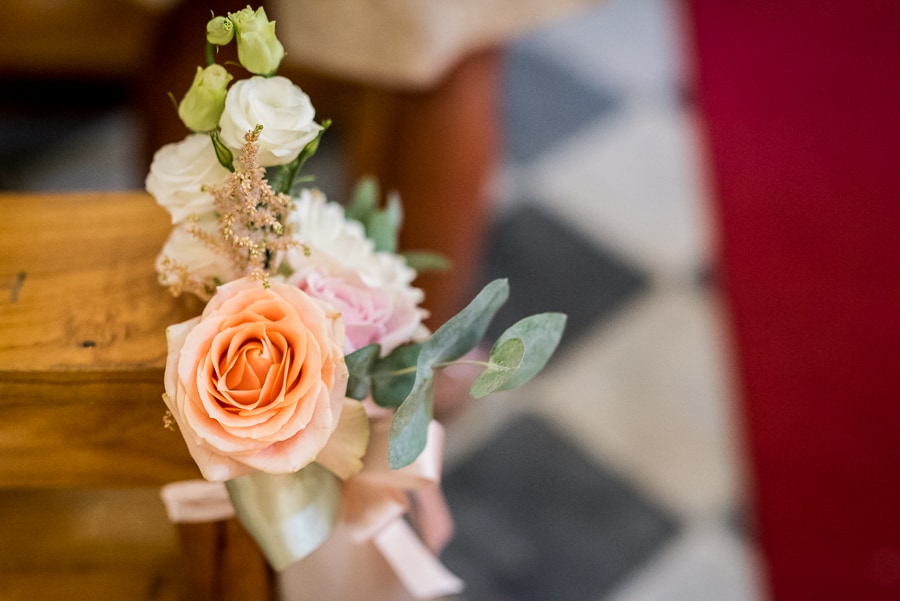 detail flower ceremony church