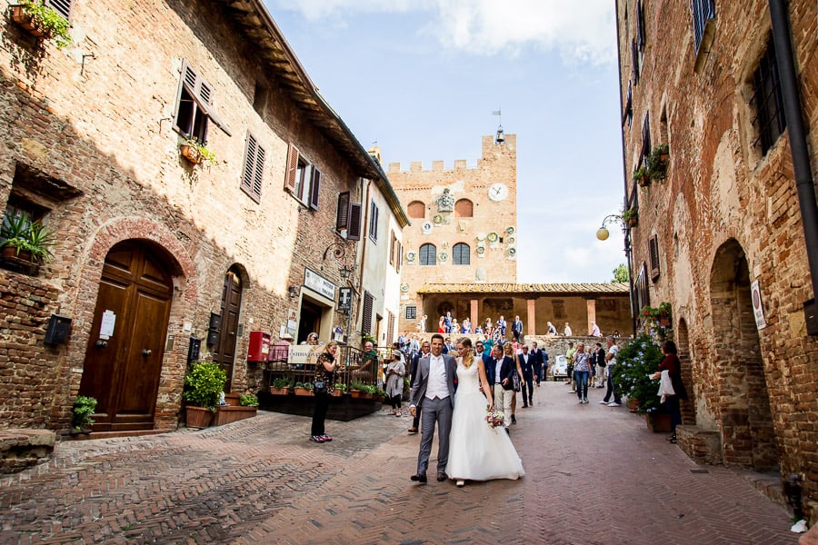 bride groom walking together certaldo