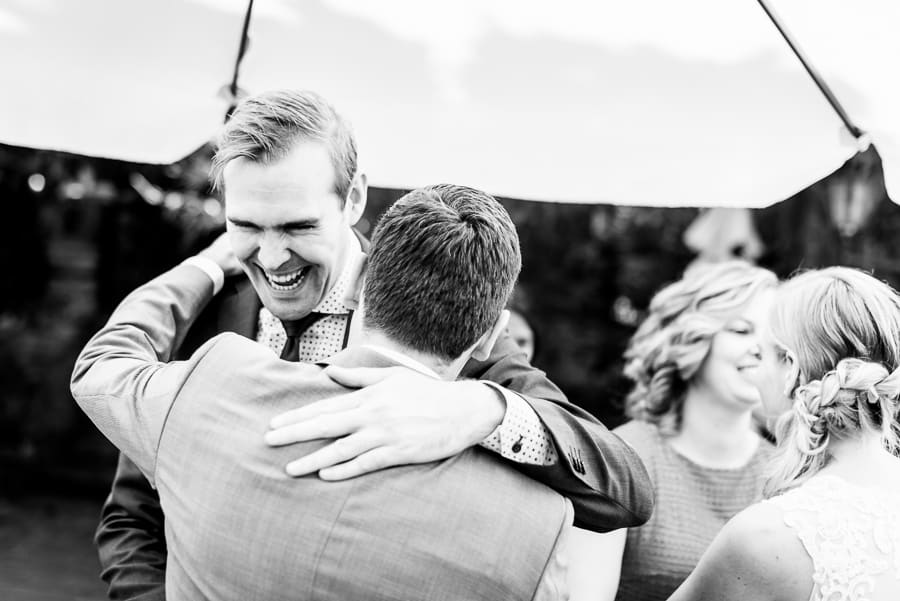 wedding guest smiling