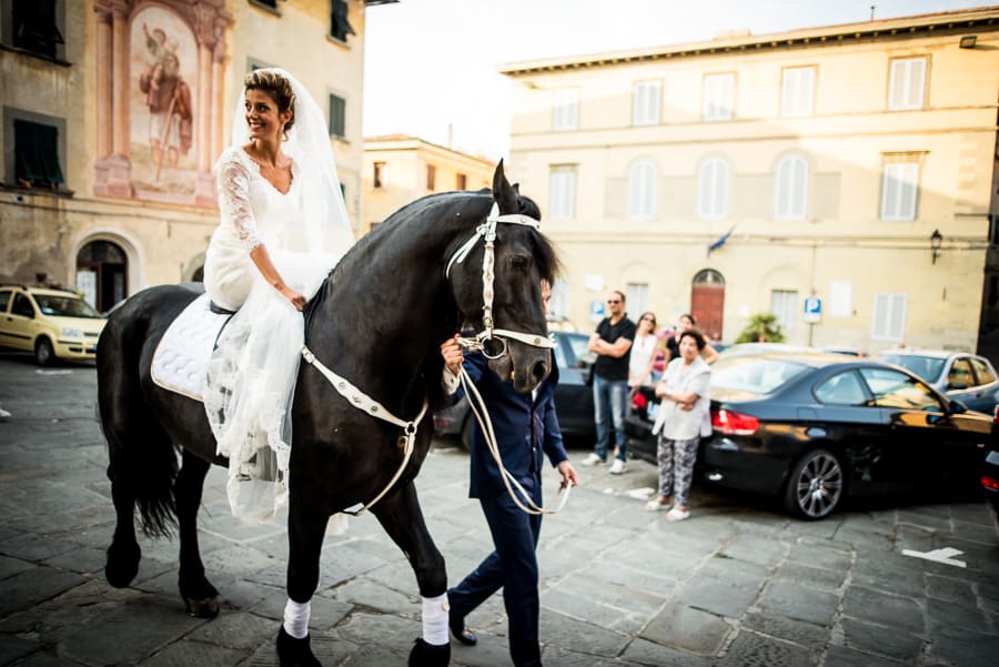 bride on a horse