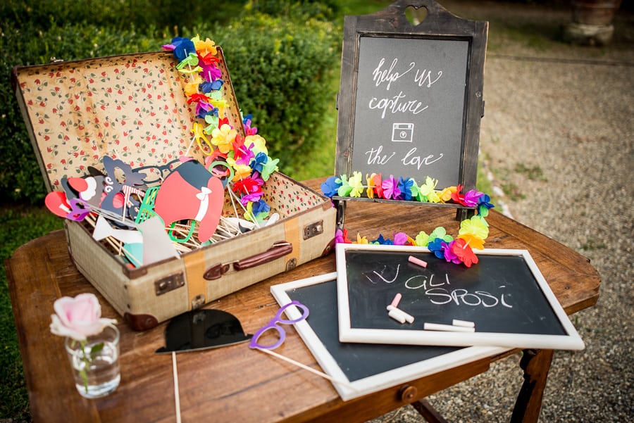 photo booth corner wedding