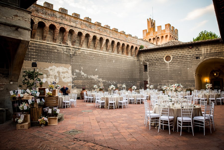 wedding venue dressed tables castle oliveto