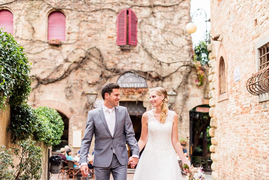 bride groom walking together certaldo