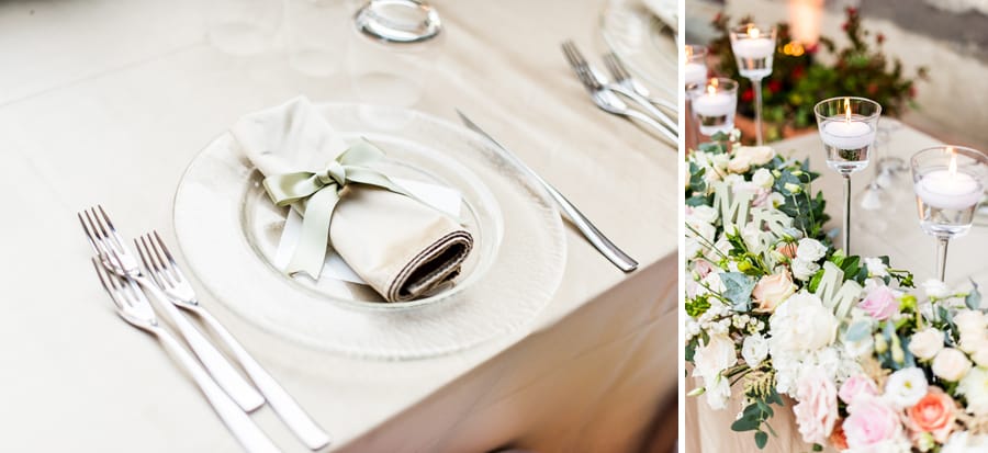 dressed tables wedding detail flower