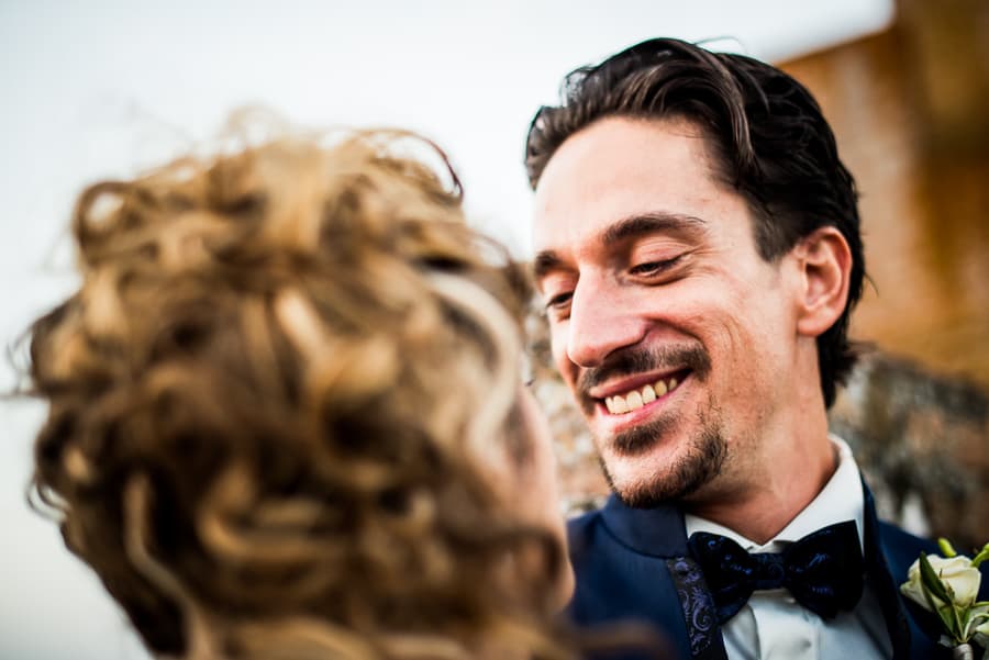 groom smiling closeup