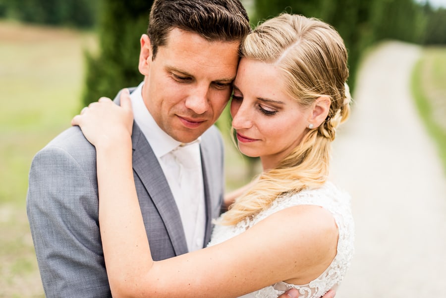 romantic hug wedding couple