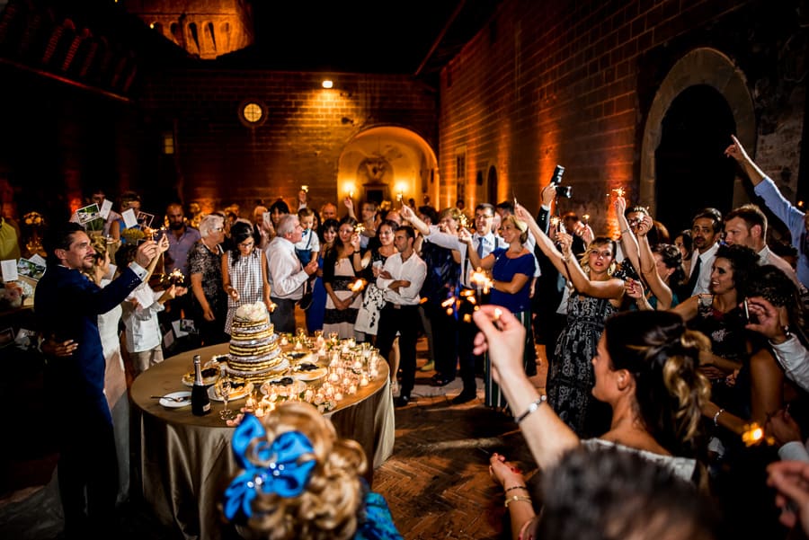 cheers with bride groom