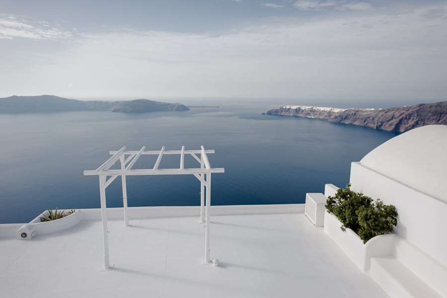 view of caldera from imerovigli santorini