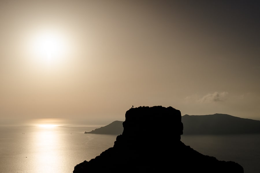 skaros rock imerovigli sunset