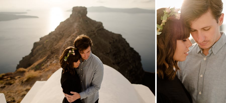 engagement skaros rock imerovigli intimate couple