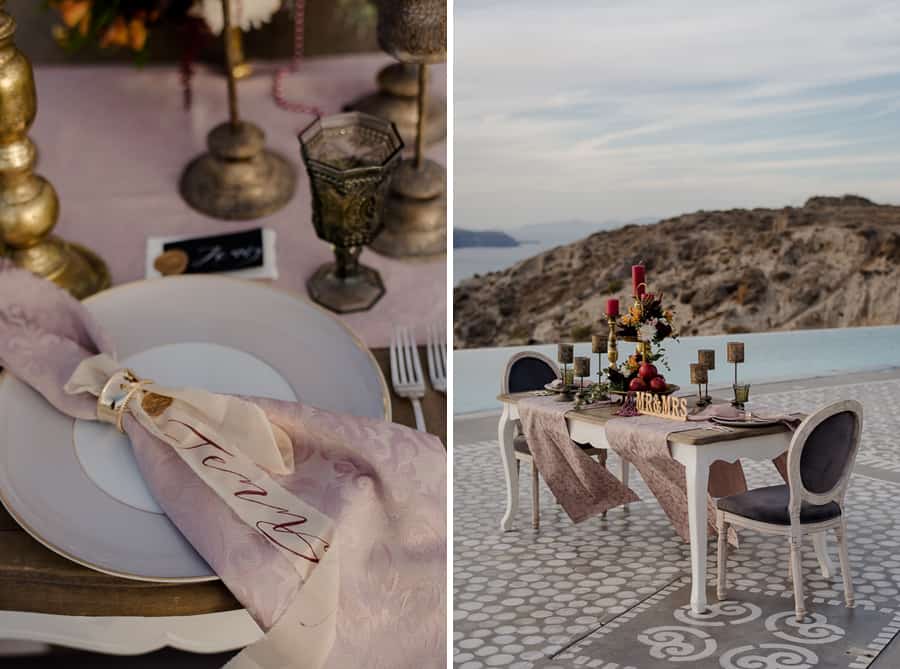 detail dressed table eros santorini