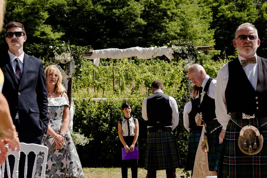 The groom is waiting the bride