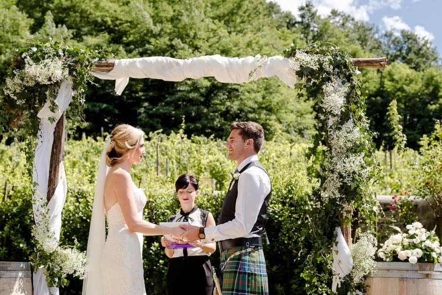 Bride and Groom during the ceremony