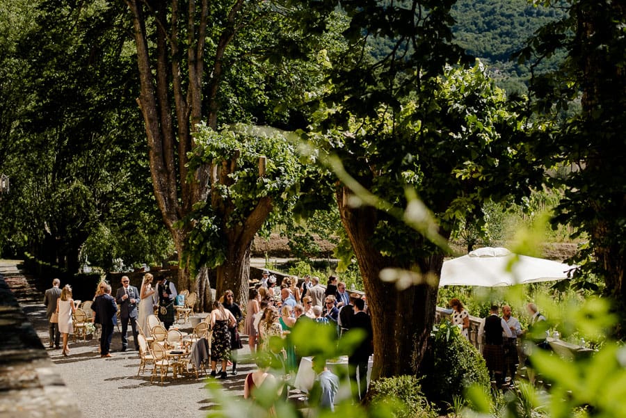 wedding toast after the ceremony at Villa il Salicone Pistoia