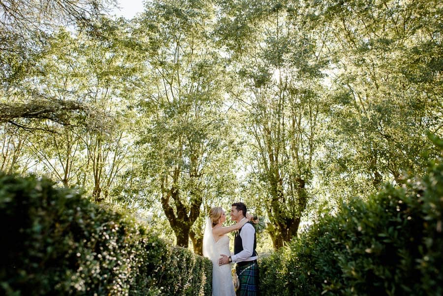 Romantic photo bride and groom