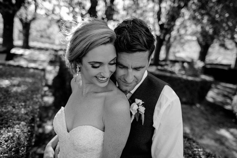 Romantic couple portrait Bride and Groom