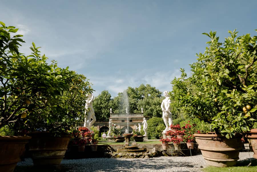 Garden of Palazzo Pfanner in Lucca