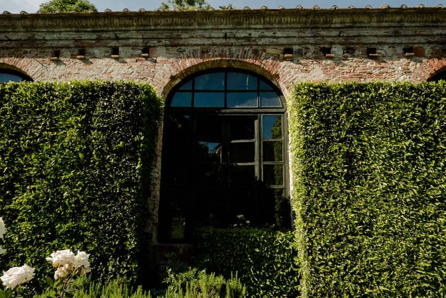 Detail of the garden at Palazzo Pfanner in Lucca