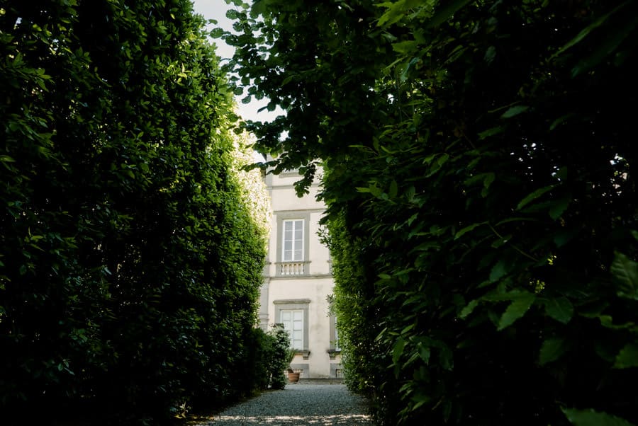 a Glimpse of Palazzo Pfanner in Lucca