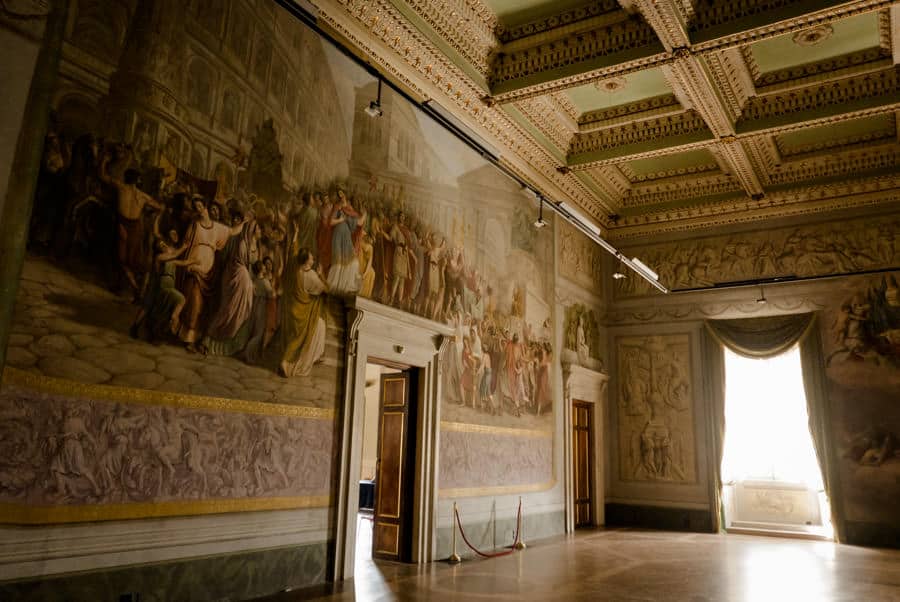 Frescos in the major hall at Palazzo Ducale Lucca