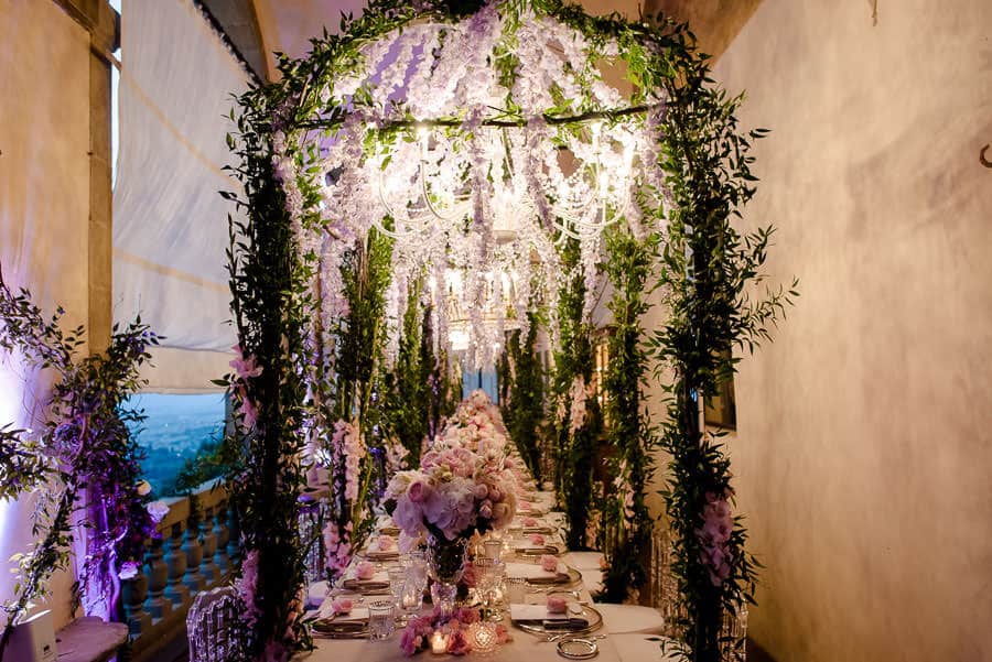 villa san michele wedding tables