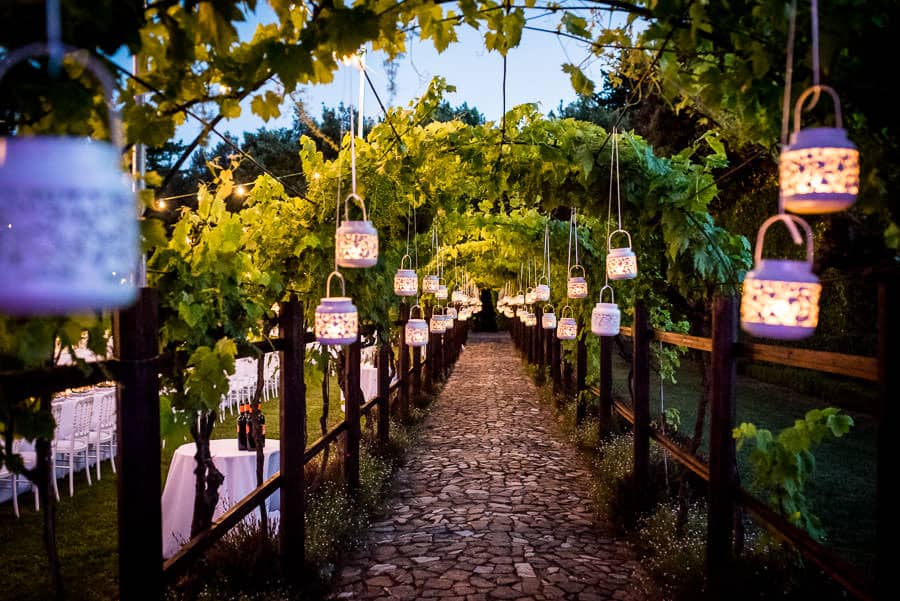 Fattoria Montecchio Aisle with candles