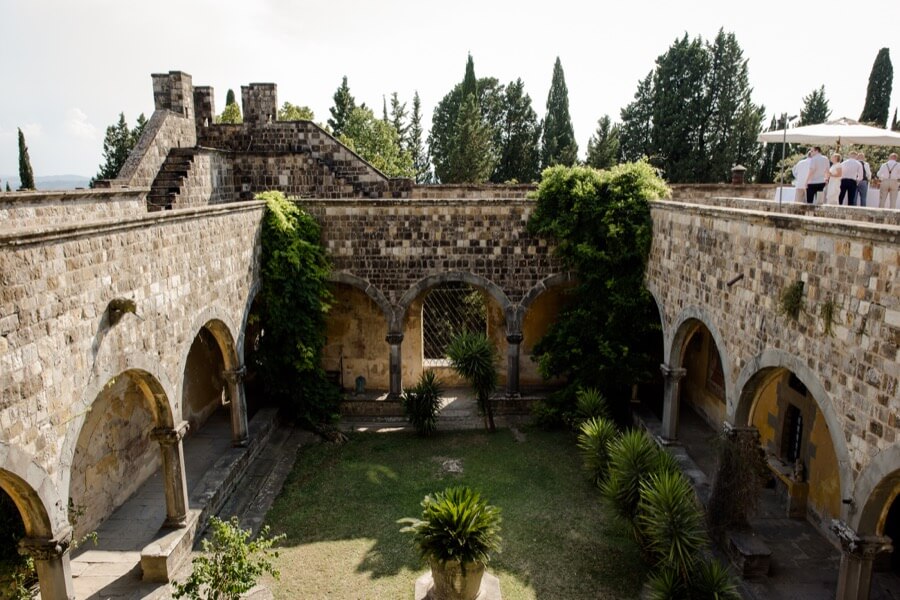 vincigliata castle fiesole florence courtyard