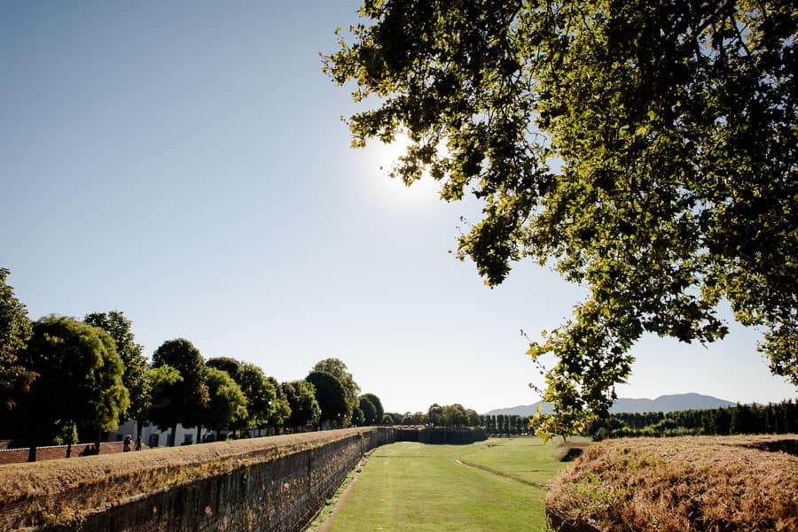 view of the walls of Lucca