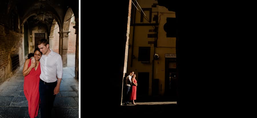 couple in lucca for engagement shooting