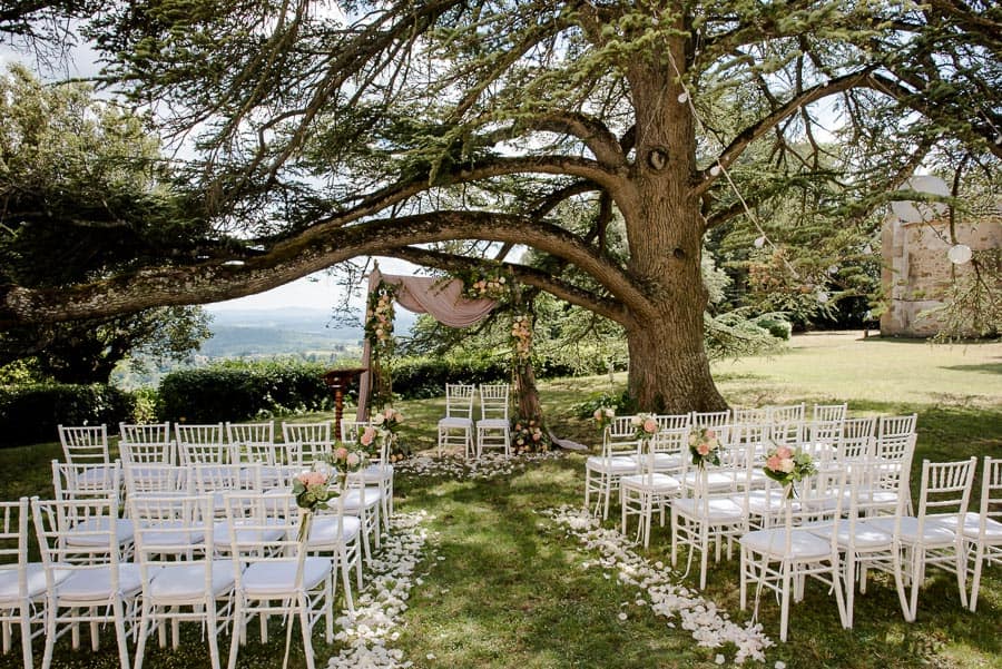 ceremony spot under the tree