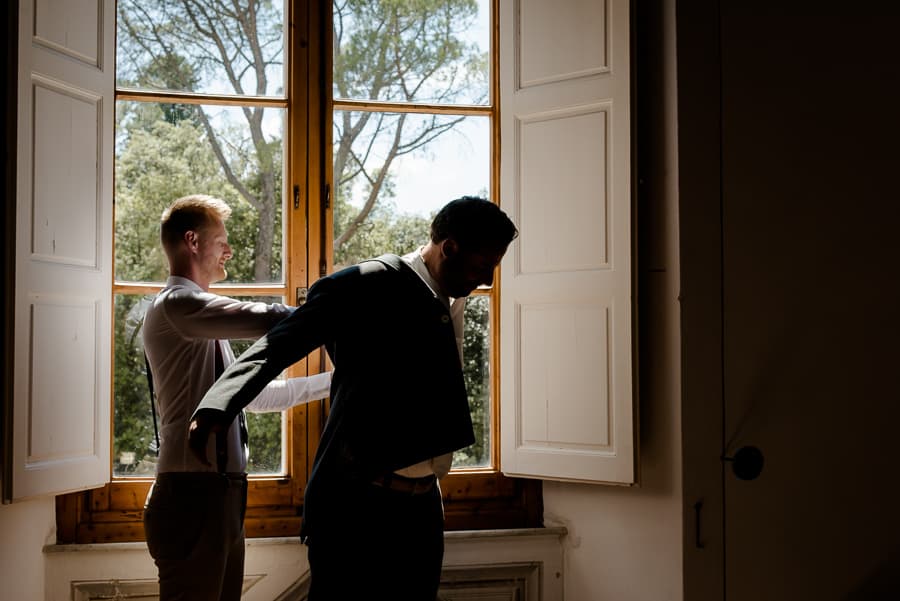 groom getting ready